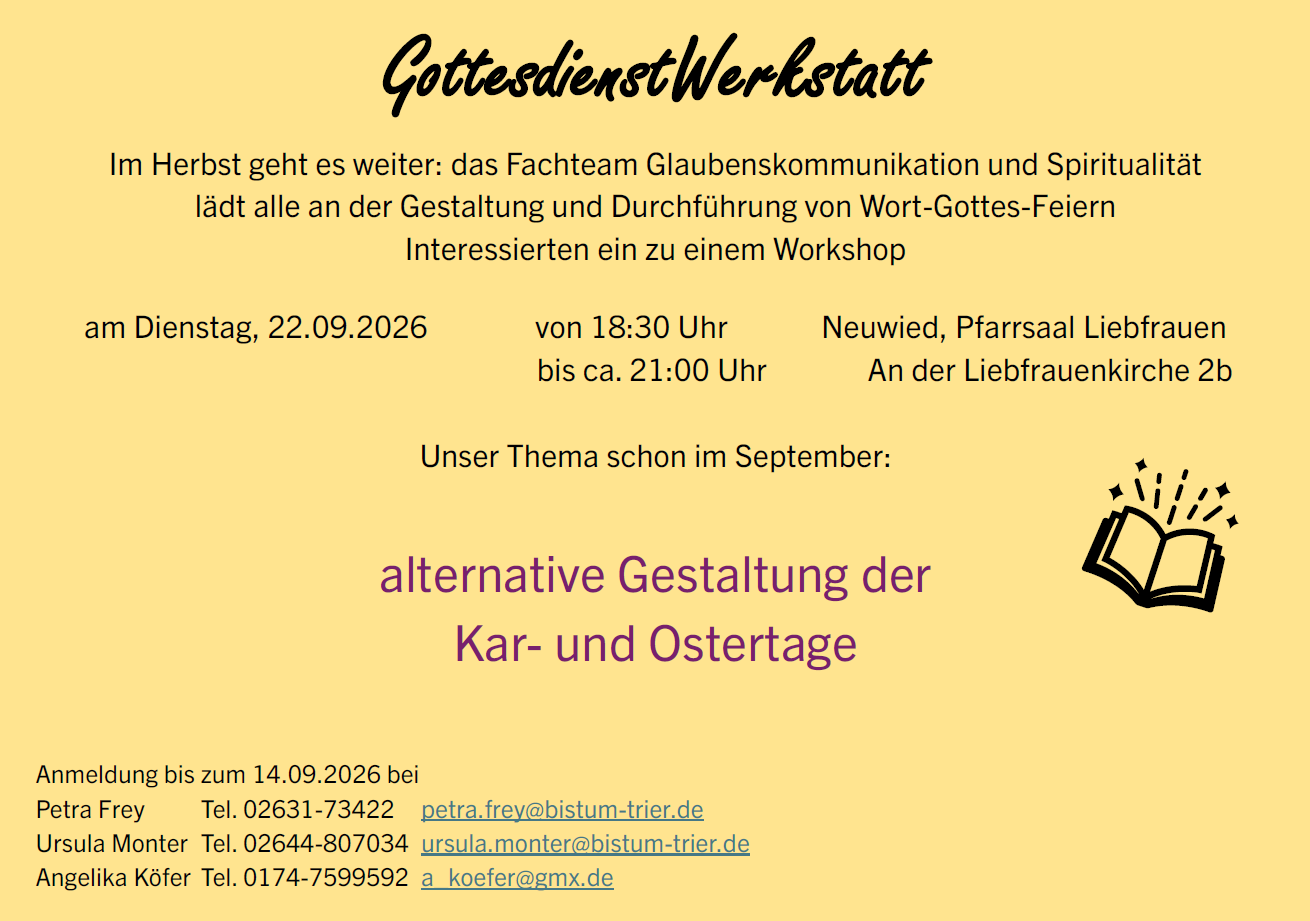 Gottesdienstwerkstatt September 2026